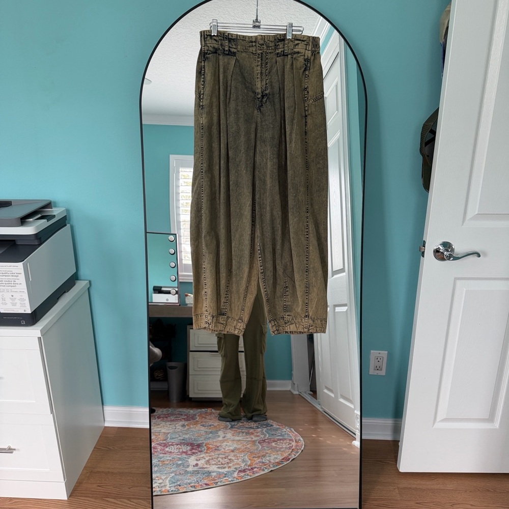 Free People Beige Ridley Pull-On Pants